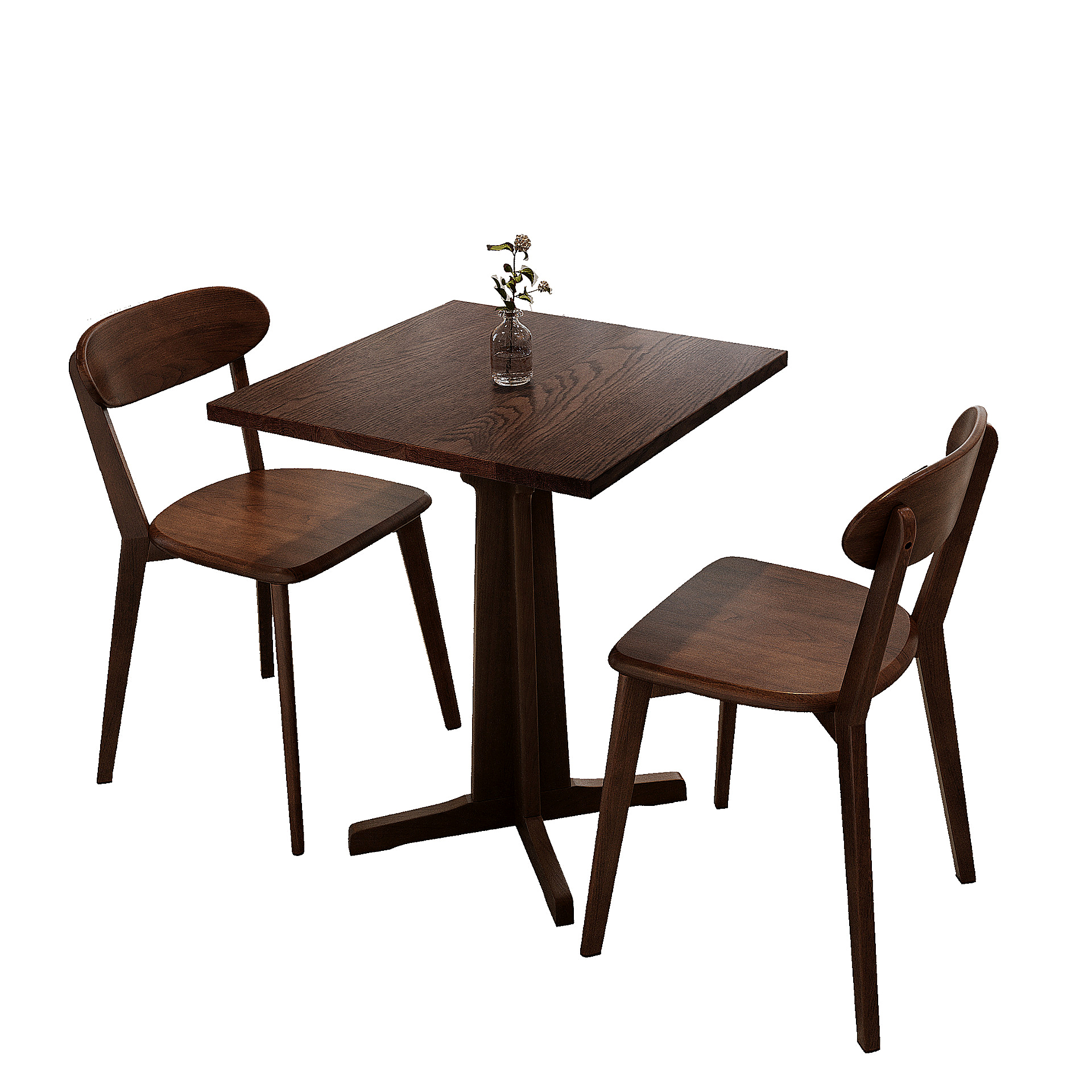 Vintage Solid Wood Café Table and Chair Set for Restaurants