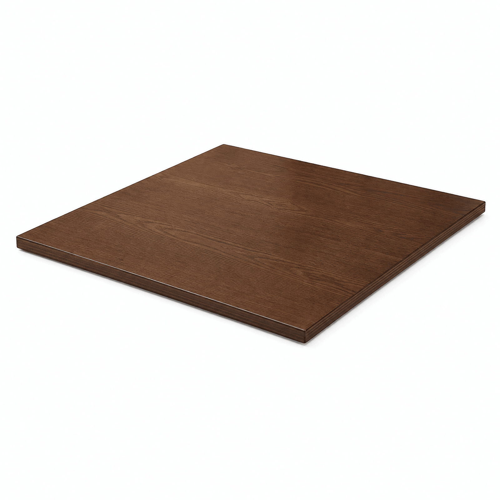 Square wood-grain tabletop on a white background